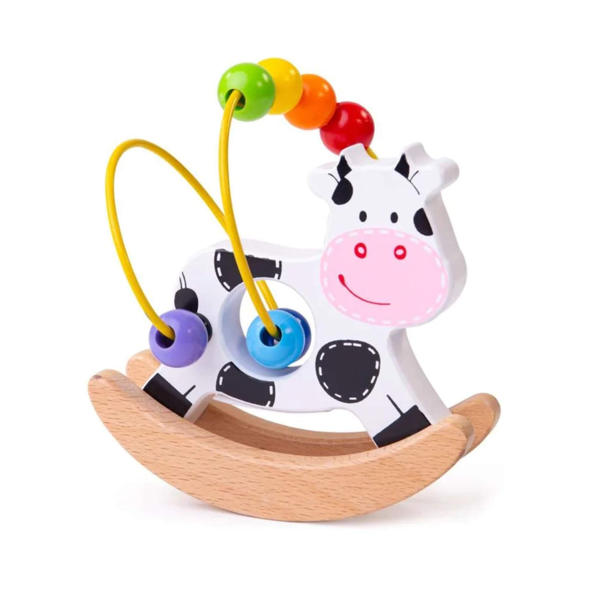 Bigjigs Toys Cow Rocking Bead Frame