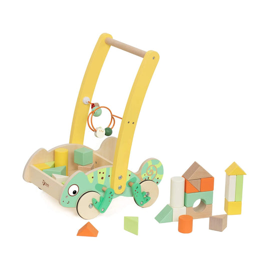 Classic World Chameleon Baby Walker with Blocks