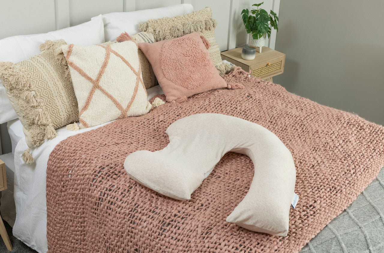 Dreamgenii Pregnancy, Support & Feeding Pillow (Beige Marl)