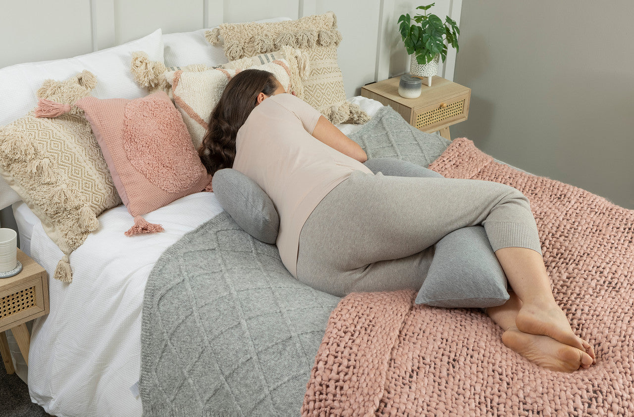Dreamgenii Pregnancy, Support & Feeding Pillow (Grey Marl)