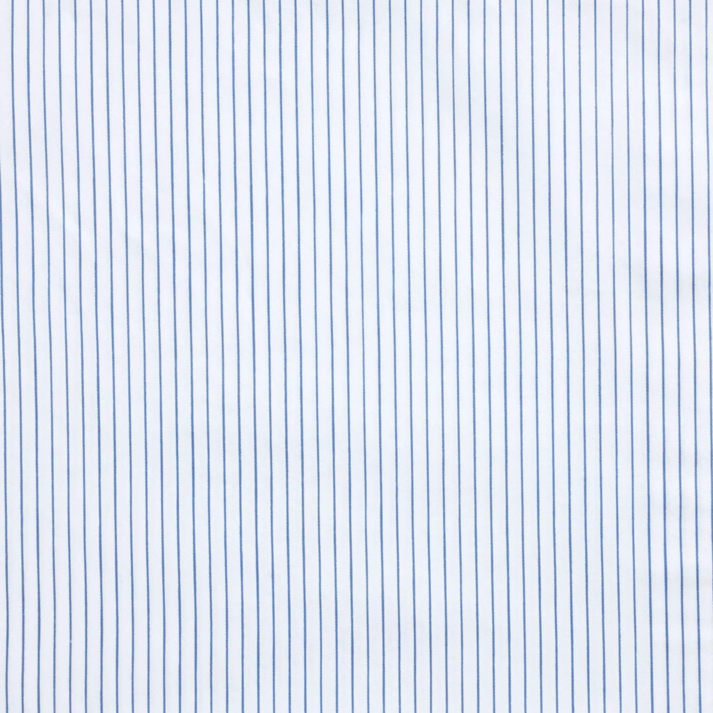 Close-up fabric view of the Midnight Stripe design showing evenly spaced vertical navy stripes on a white background.