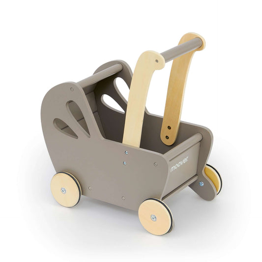 The Moover Essential Dolls Pram mirrors the design of the Moover classic  pram, presenting a slightly smaller and lighter alternative at a more affordable price. Comes flat packed.