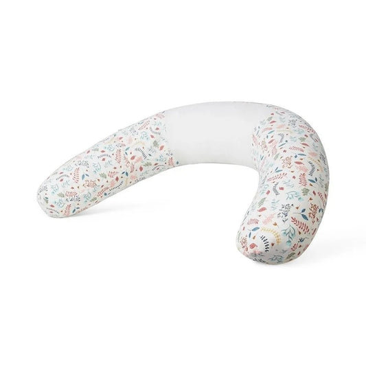 Purflo Breathe Pregnancy Pillow combining ergonomic shaping & luxurious breathable materials. Features 3D spacer mesh & soft jersey cotton. Use as back support; feeding cushion & baby support cushion.