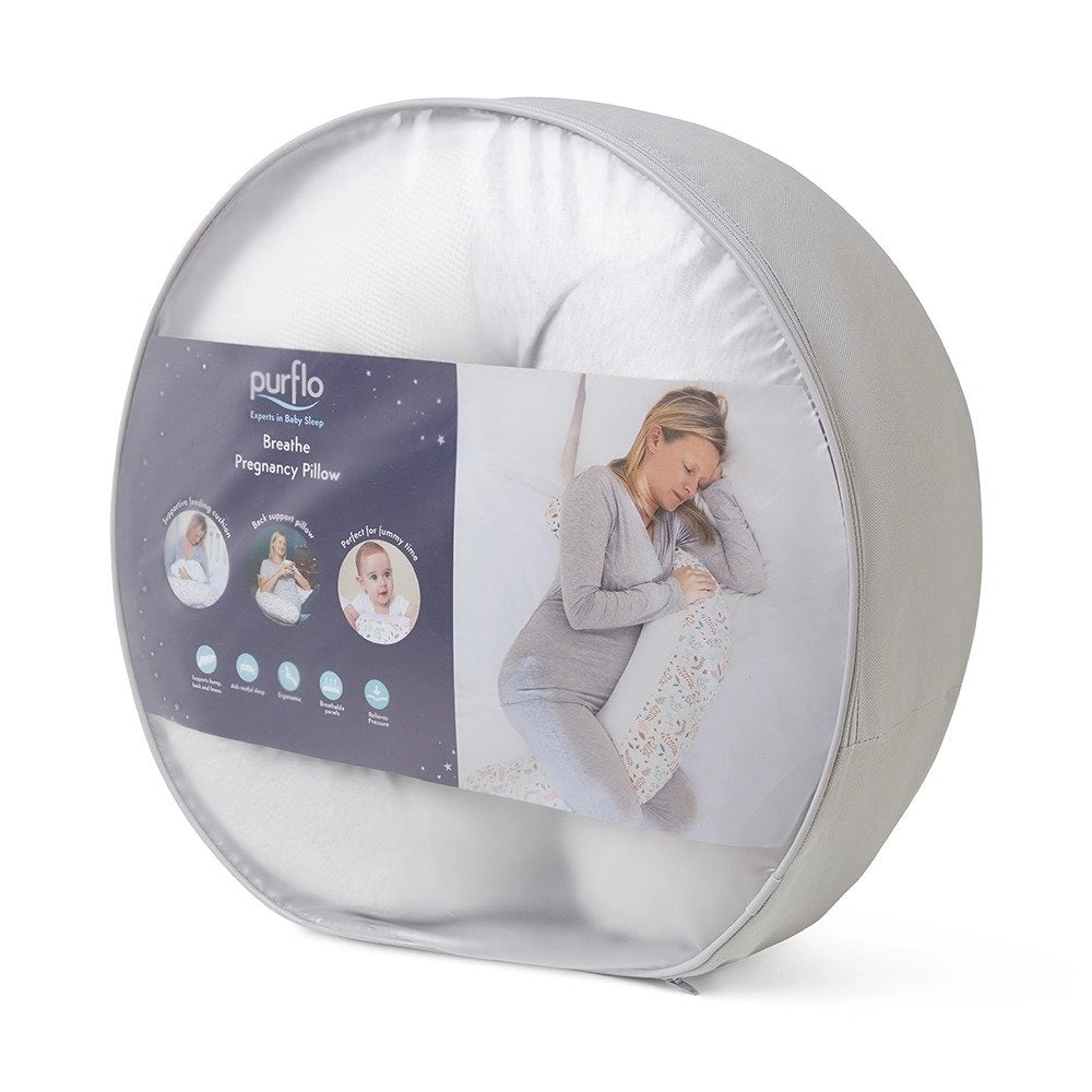 Purflo Breathe Pregnancy Pillow (Minimal Grey)