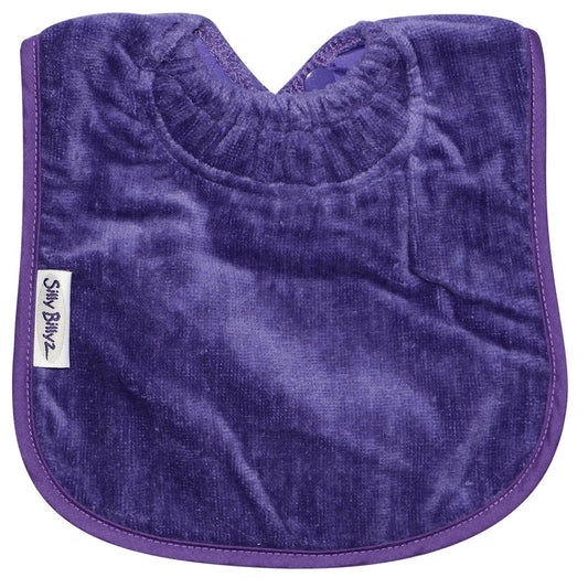 Silly Billyz Large Bibs, ideal for solids and bottle-feeding. High-quality, waterproof, and durable. Suitable for 3 months to 3+ years, adjustable with a double snap closure.