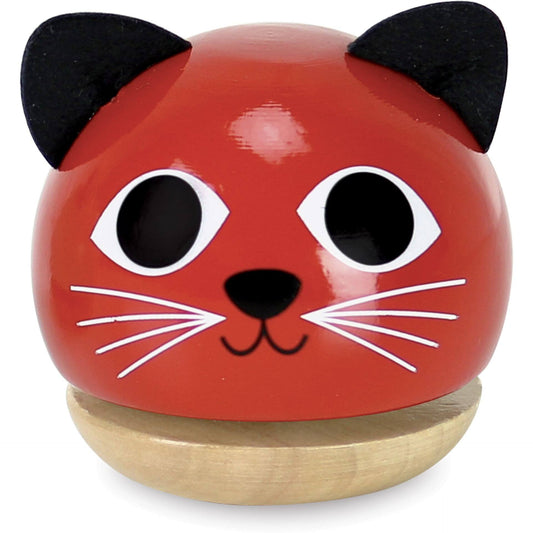 Vilac Cat Music Box in a stylish red vintage design. Aids little ones to sleep with a soothing melody. 