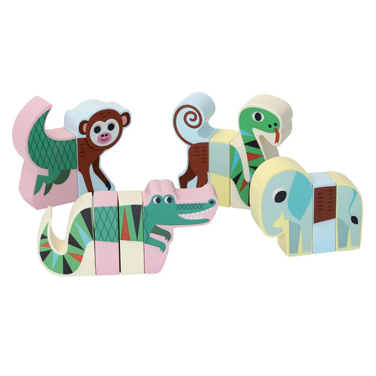 These delightful mix and match magnetic animals fit together with magnets, so there are loads of possibilities for fun pairings between a monkey, a crocodile, an elephant and a snake!