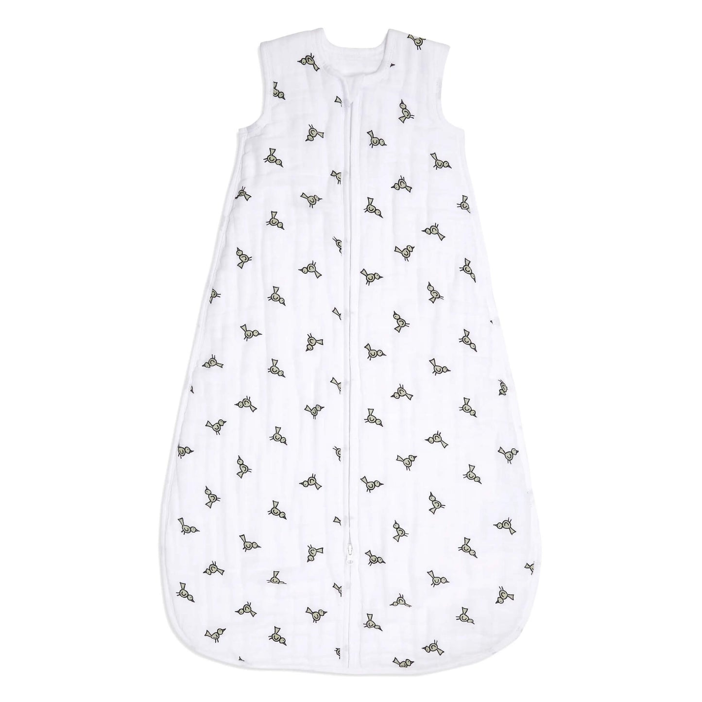 aden + anais mid season 1.5 tog baby sleeping Bag, designed to be worn over pyjamas to replace loose blankets in the cot for a safer sleep.