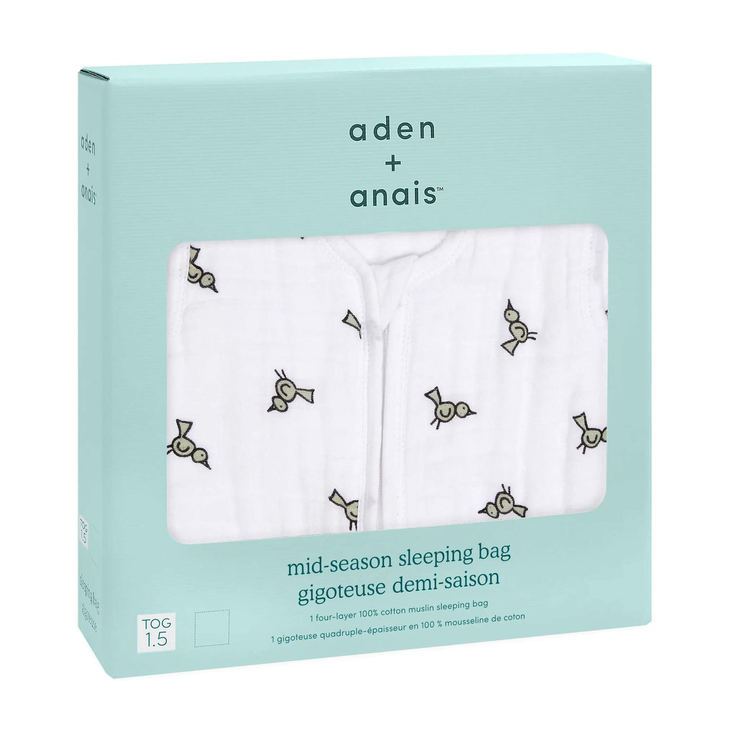 aden + anais Boutique Mid-Season Sleeping Bag - 1.5 Tog (Jungle Jam)