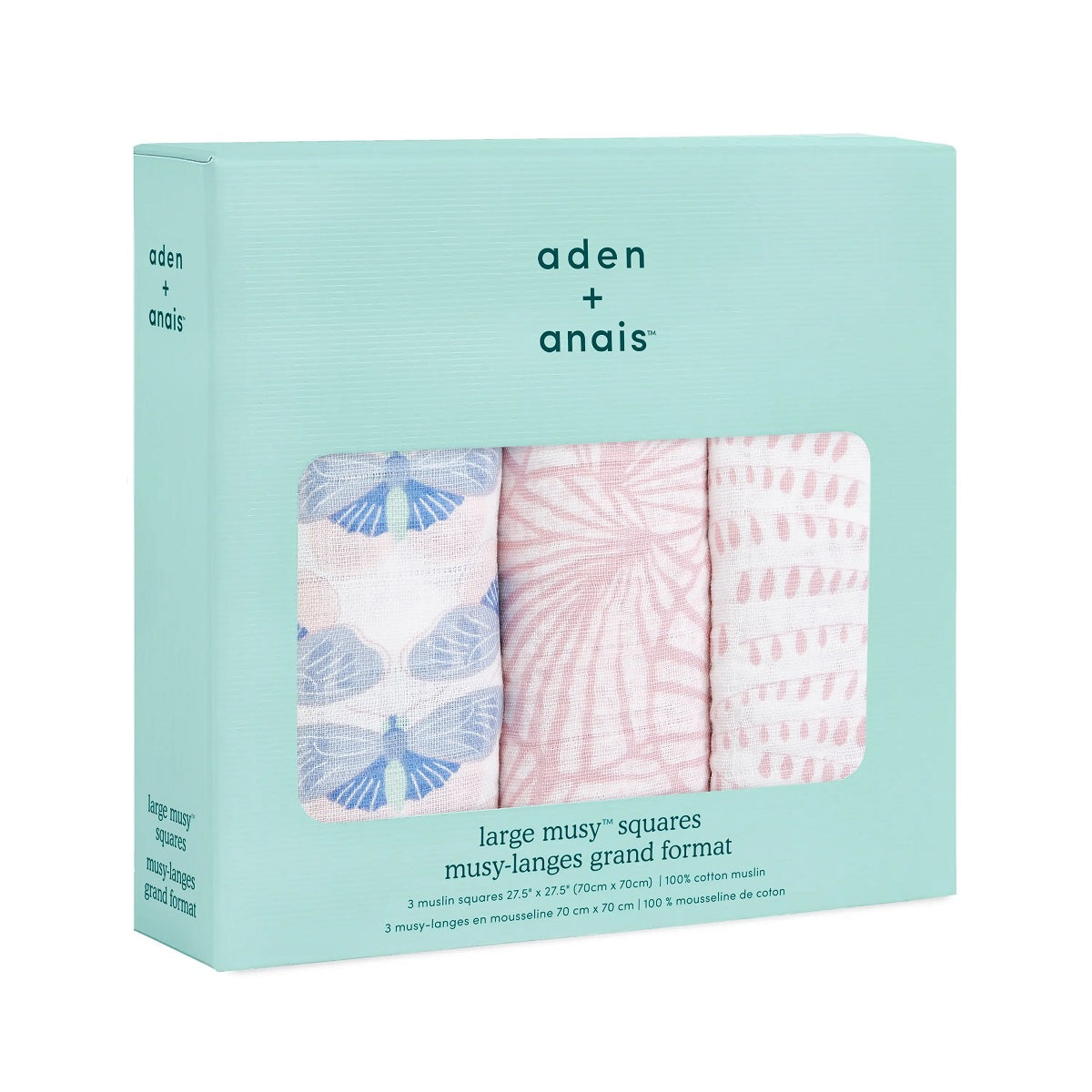 aden + anais Boutique Cotton Muslin Squares - 3pk (Deco)