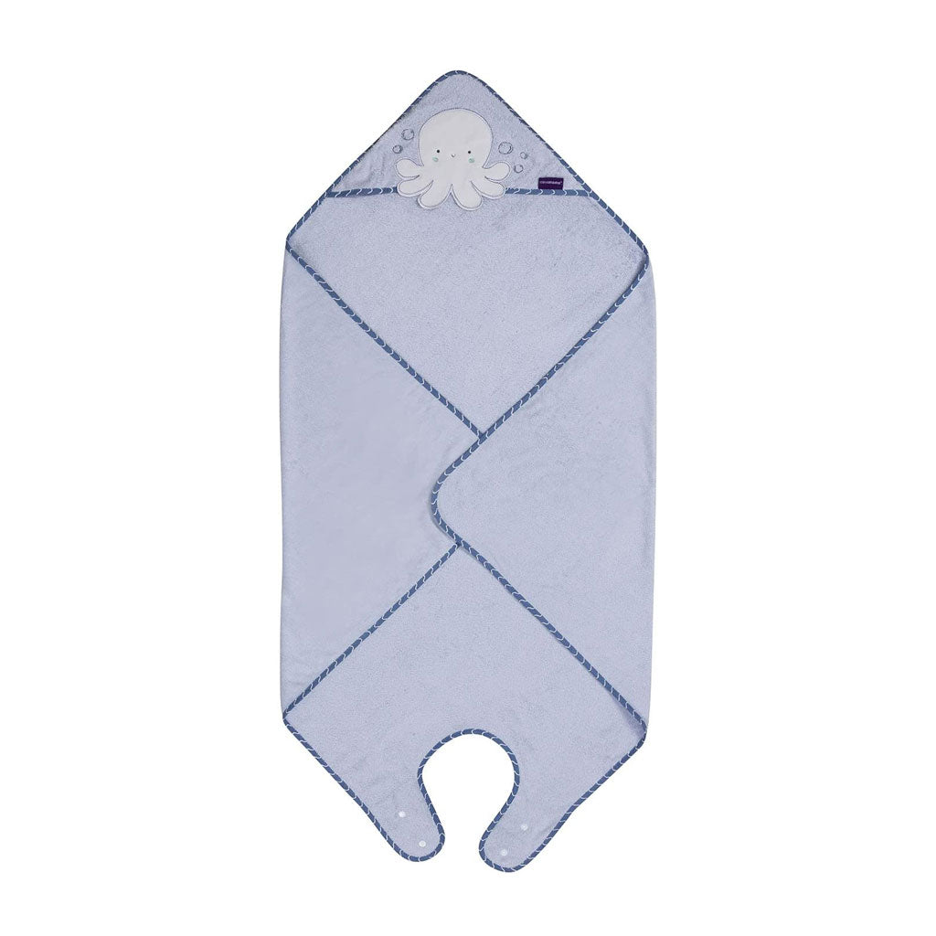 Clevamama XL Bamboo Apron Baby Bath Towel (Blue)