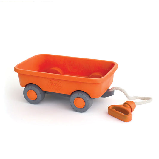 The Green Toys Wagon is sturdy and durable, and features a 100% cotton rope handle that easily tucks inside for convenient, safe storage. With chunky tyres and a low-set bed.