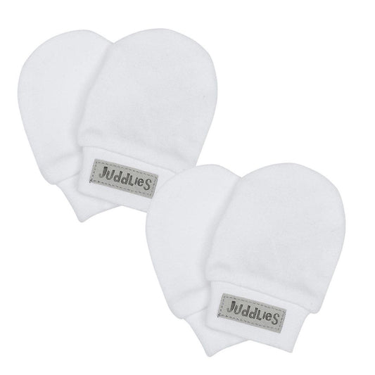 Juddlies Designs Essentials Mitts (White) 2pk