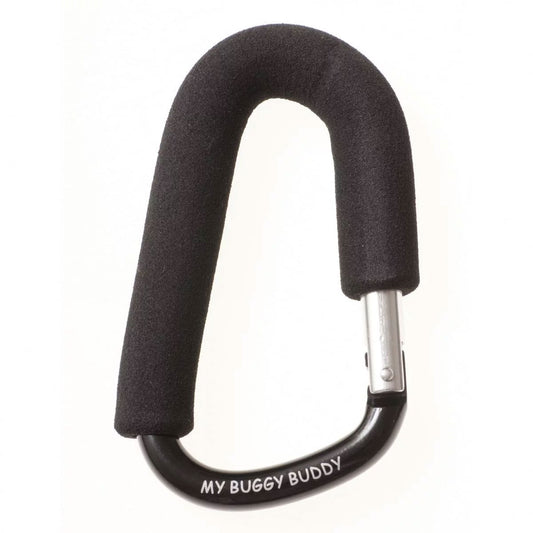 The My Buggy Buddy Clip is an essential piece of pram kit and the answer to every parent’s prayers! It allows parents to carry bags on their prams safely and securely. The loop shaped device could not be easier to use. It simply snaps on to the pram handle and is held in place using a metal clip. 