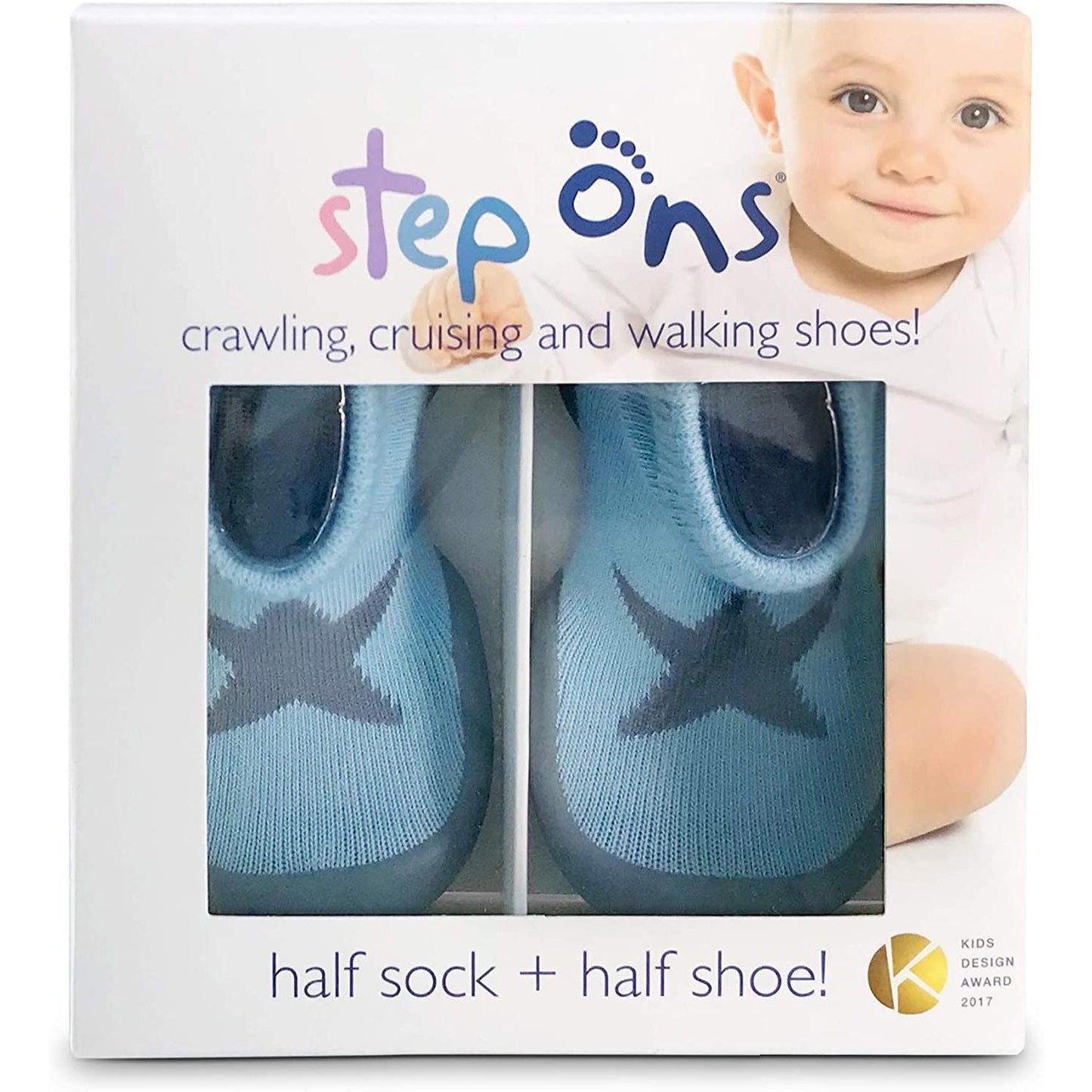 Step Ons Baby Sock Shoe (Blue Star)