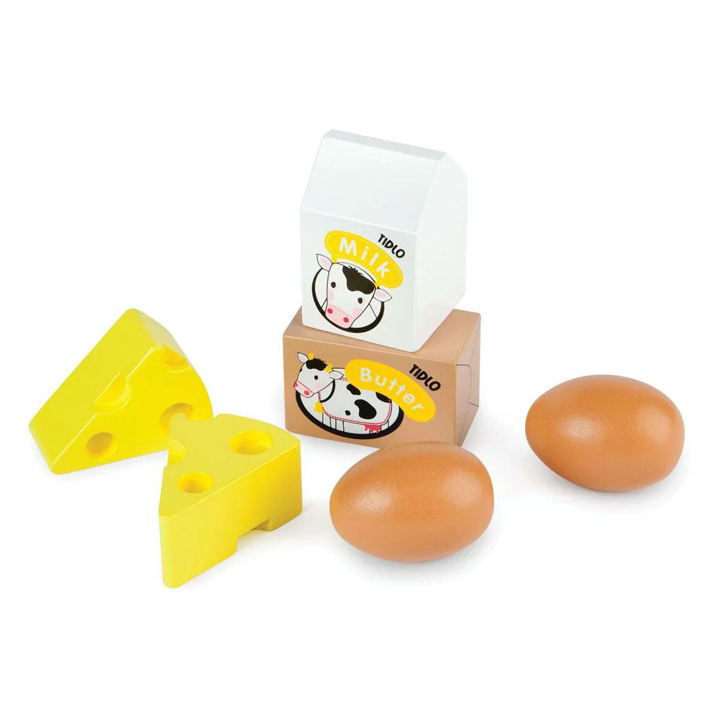 Tidlo Wooden Eggs & Dairy