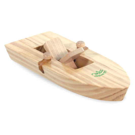 Your little ones will love winding up the propeller on this little wooden boat and then releasing it into the water to race off either around a small pond or around the bath!  There are no batteries to worry about, it is compact and easily transportable so there is endless fun to be had.