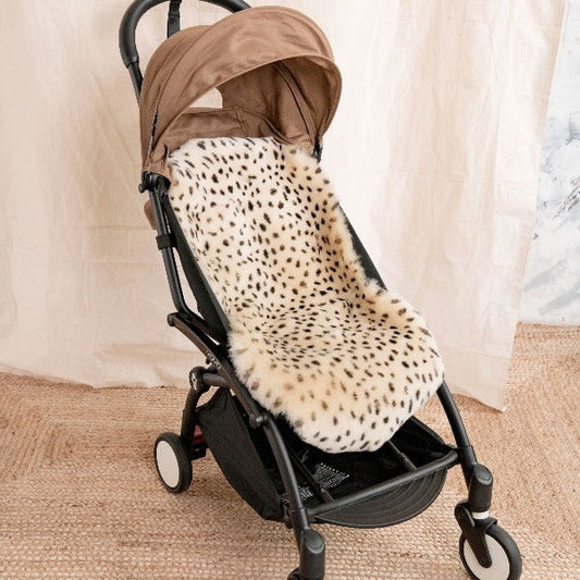 Baa Baby Sheepskin Pram Style Liner - Shorn (Leopard)