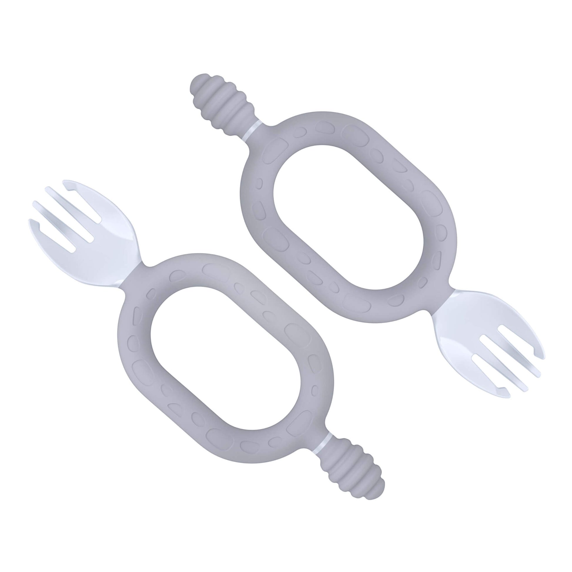 Bibado Sporkit™ Mist self-feeding utensil set with dual-handle spork and textured dipper for babies from 6 months.