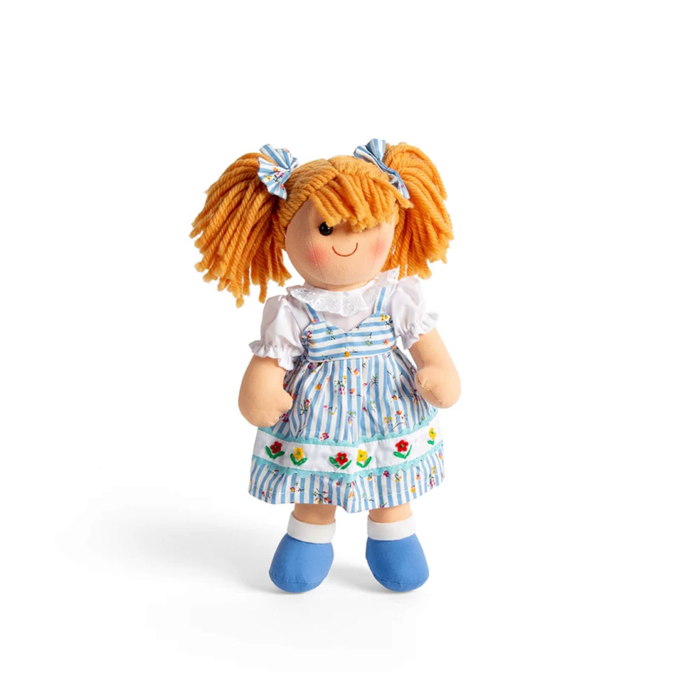 Soft dolls can be great comforters for babies and toddlers. They also boost children’s imagination through open-ended role play, helping develop creativity, empathy and early language skills.

With removable clothing for dressing and undressing fun, this doll supports fine motor skills while encouraging independence. Durable, soft, and expressive, it’s designed for everyday play—at home, in the pram, or on the go.