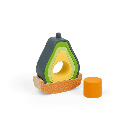 The Bigjigs Silicone Rocking Avocado is a clever little fruit, with lots of activities in one. Little munchkins can stack Next the pieces back together and make it sway in its wooden rocking base.