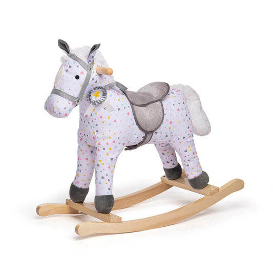 The Bigjigs Patterned Rocking Horse offers a combination of aesthetic appeal, comfort, and developmental benefits. It provides a fun and engaging playtime experience while promoting balance, coordination, and gross motor skill development.