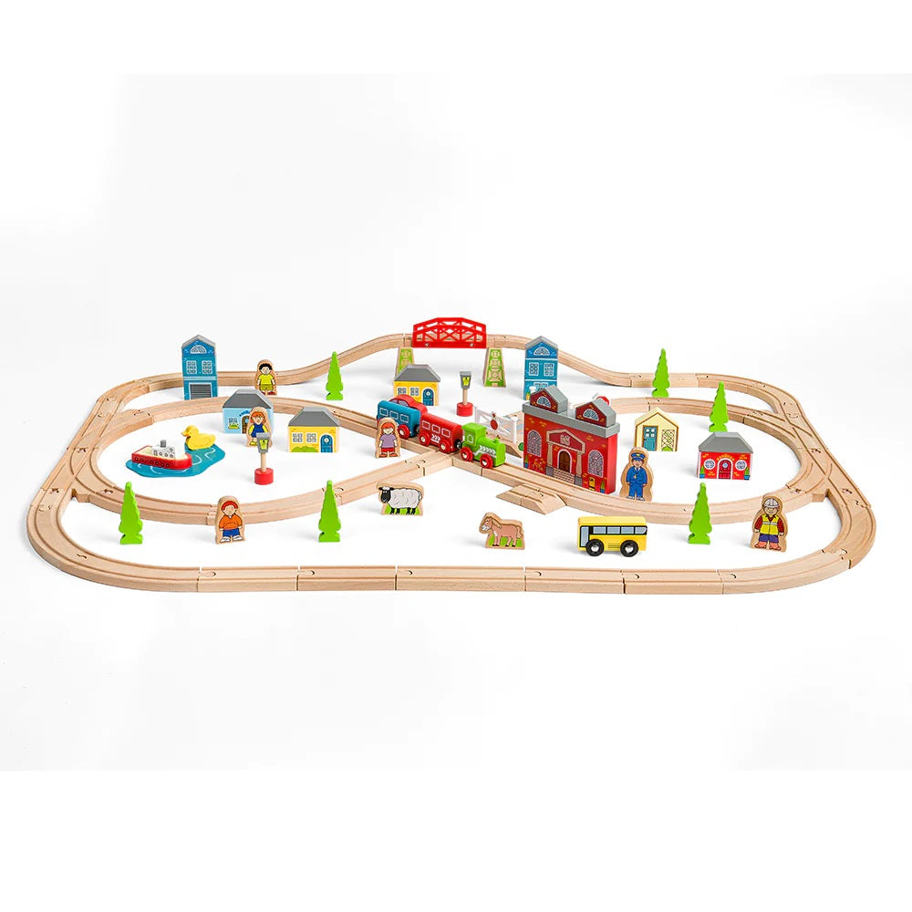 Bigjigs Town & Country Train Set