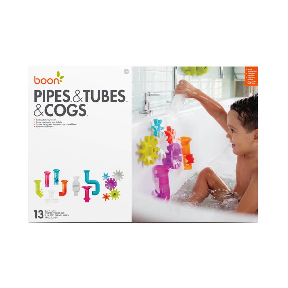 Boon Bundle Building Bath Toy Set - 13pc (Cogs, Pipes & Tubes)