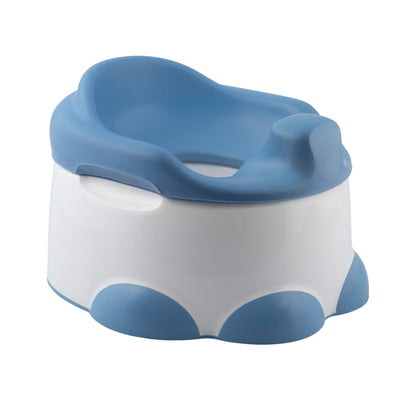 Bumbo Step ‘n Potty in Powder Blue shown in potty mode with soft foam seat.