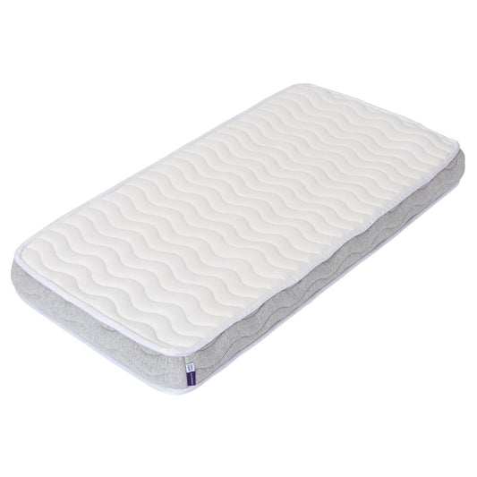 Baby mattress with Advanced ClevaFoam technology. The ultimate in comfort & support. Durable adaptive pocket springs. Supports entire body from head to toe. Hypo-allergenic & lightweight with breathable core.