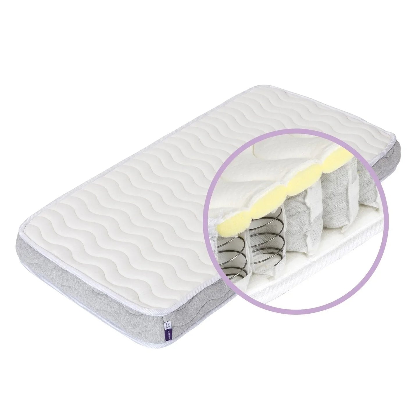 Clevamama ClevaFoam® Pocket Sprung Baby Mattress (Cot Bed)