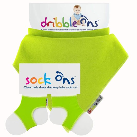 Dribble Ons & Sock Ons Matchy Set (Green)