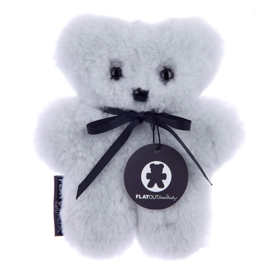 Soft, cuddly and flat, the FLATOUT Bear is made from 100% Australian sheepskin shaped like a teddy bear. 