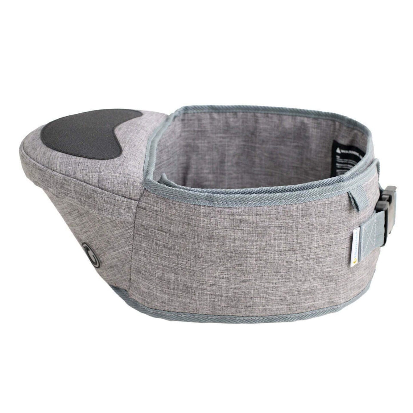 Comfortable, ergonomic hipseat carrier designed to evenly distribute weight and provide support for both the parent and baby during daily activities.
