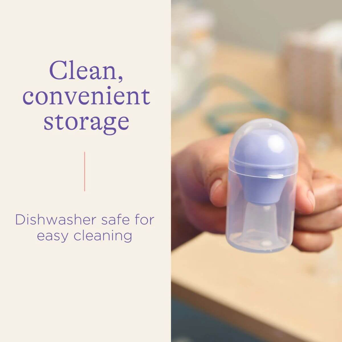 LatchAssist stored in its protective case, highlighting its dishwasher-safe design for easy cleaning and convenient storage.