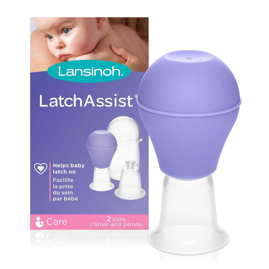 Lansinoh’s LatchAssist® helps breastfeeding by gently drawing out a flat or inverted nipple so your baby can achieve a good latch and feed comfortably and successfully. When a baby cannot achieve a good latch, trying to breastfeed can be frustrating and upsetting for both mums and babies.