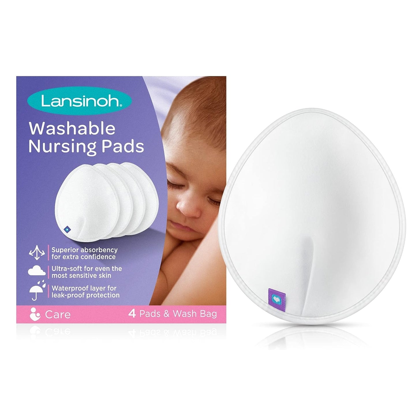 Lansinoh Washable Nursing Pads - 4pk (White)
