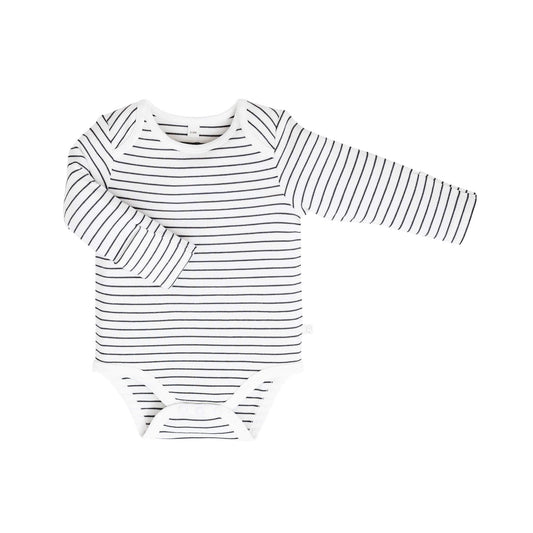 Long Sleeve Bodysuit made from organic cotton and bamboo fabric, the baby bodysuit is designed to keep your little one comfortable with long sleeves & an envelope neckline for easy changes.
