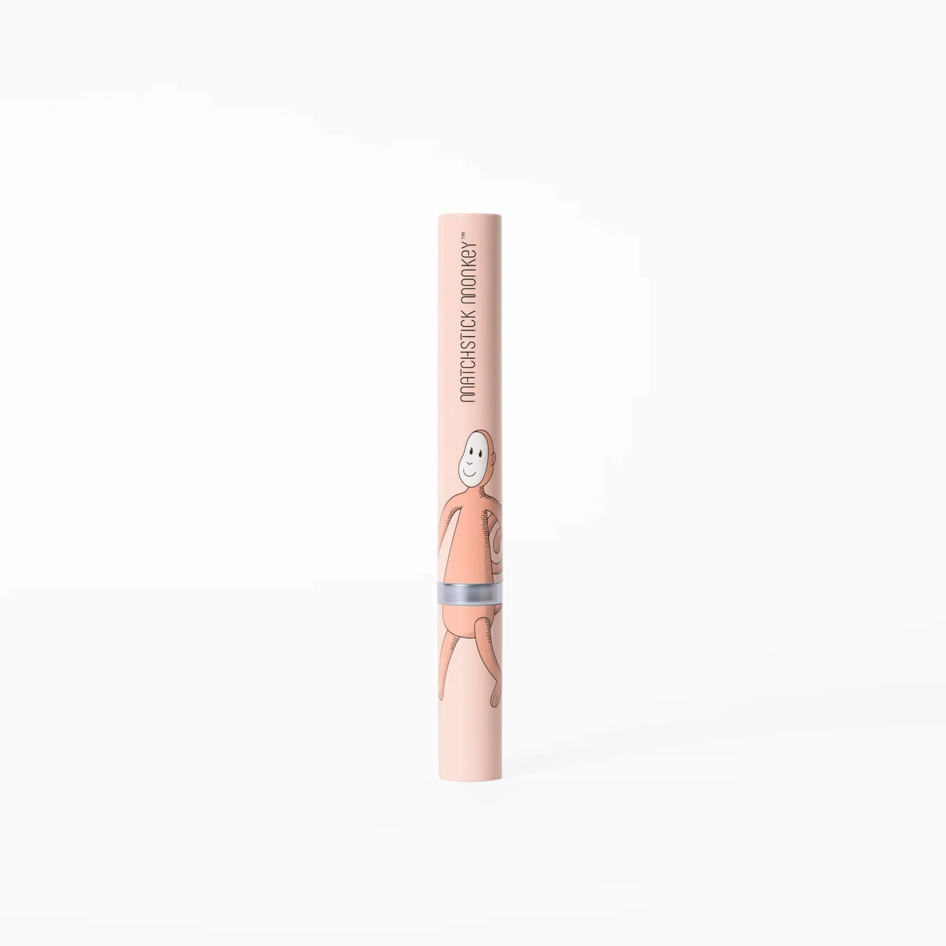 Matchstick Monkey Baby Electric Sonic Toothbrush in dusty pink with ultra-soft brush head and illustrated protective travel case.