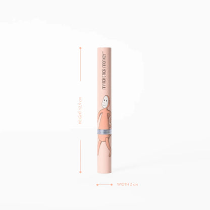 Baby electric toothbrush with illustrated travel case showing product dimensions of approximately 12.9 cm height and 2 cm width.