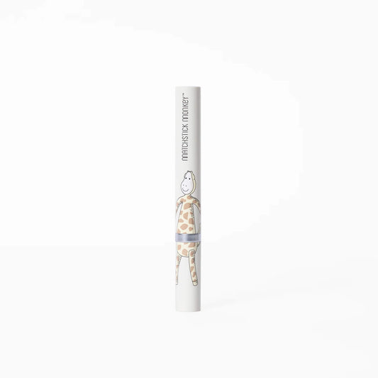 Matchstick Monkey Electric Sonic Toothbrush Gigi Giraffe shown inside its printed storage tube with the giraffe illustration wrapped around the casing.