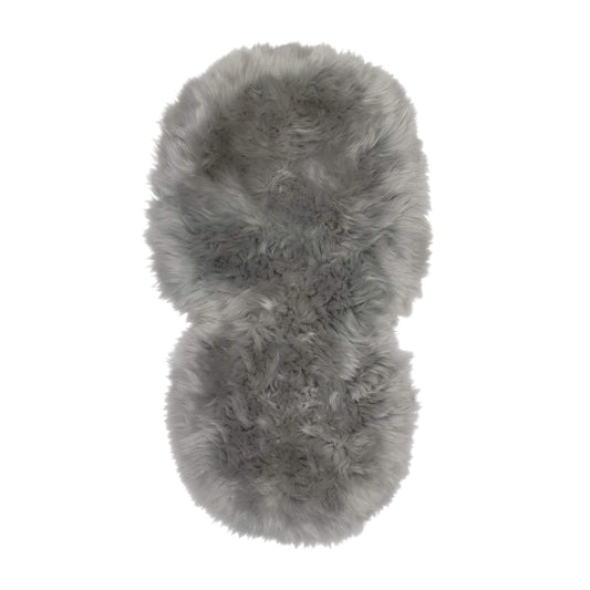 Soft and luxurious Naturally Sheepskins Deluxe Pram Liner in grey, designed to fit pushchairs and prams for cosy comfort.