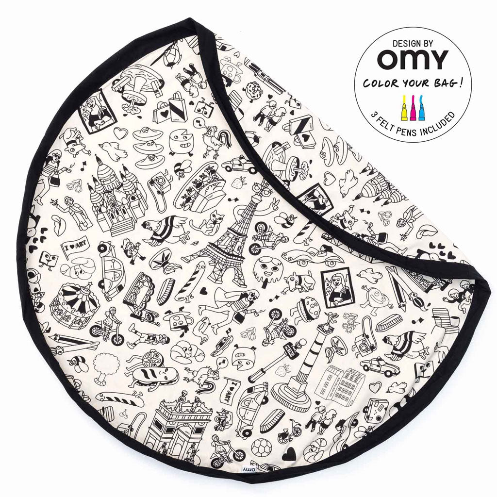 Play & Go Toy Storage Bag (Designs) Omy Paris (OPEN BOX)