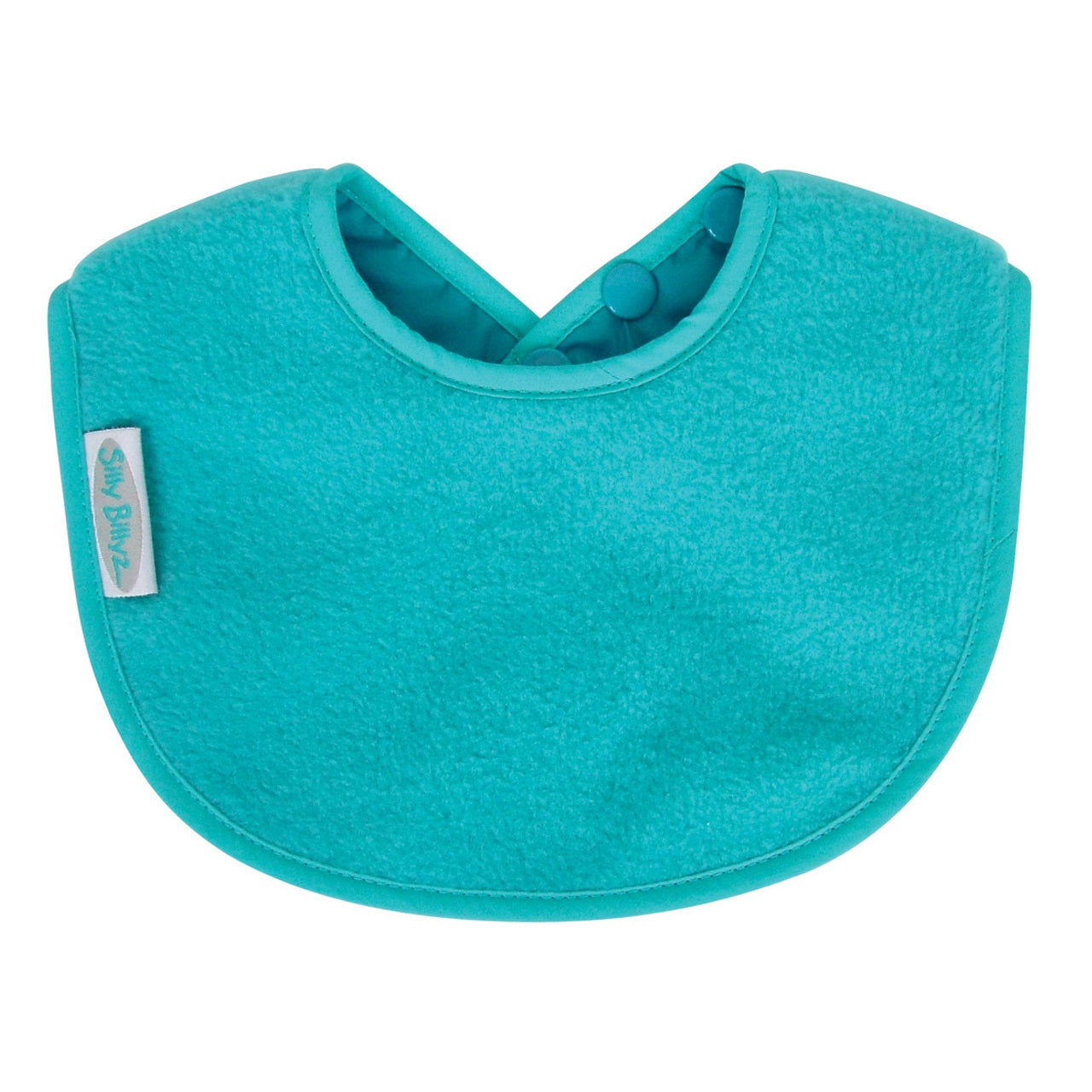 Silly Billyz waterproof Biblets are sized just right to be baby’s first bib. The absorbent fabrics will keep baby clean and dry, plus the triple snap closure means the Biblet grows with your baby.