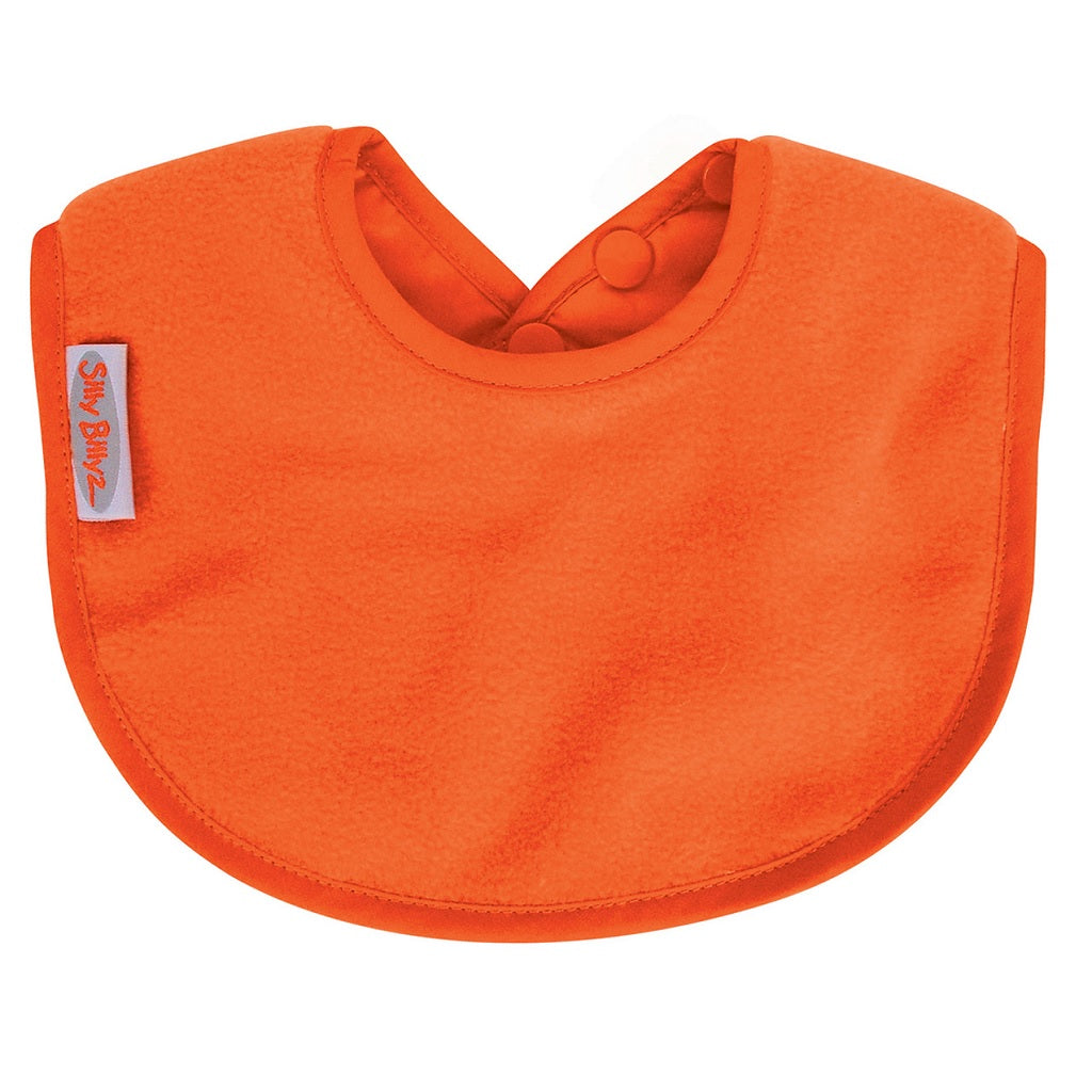Silly Billyz waterproof Biblets are sized just right to be baby’s  first bib. The absorbent fabrics will keep baby clean and dry, plus the  triple snap closure means the Biblet grows with your baby.