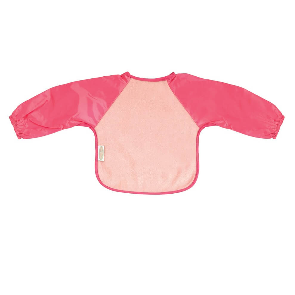 The Silly Billy Long Sleeve Bib is ideal for self feeders! The open back allows babies and kids to stay cool. With nylon backing and sleeves to protect clothes.