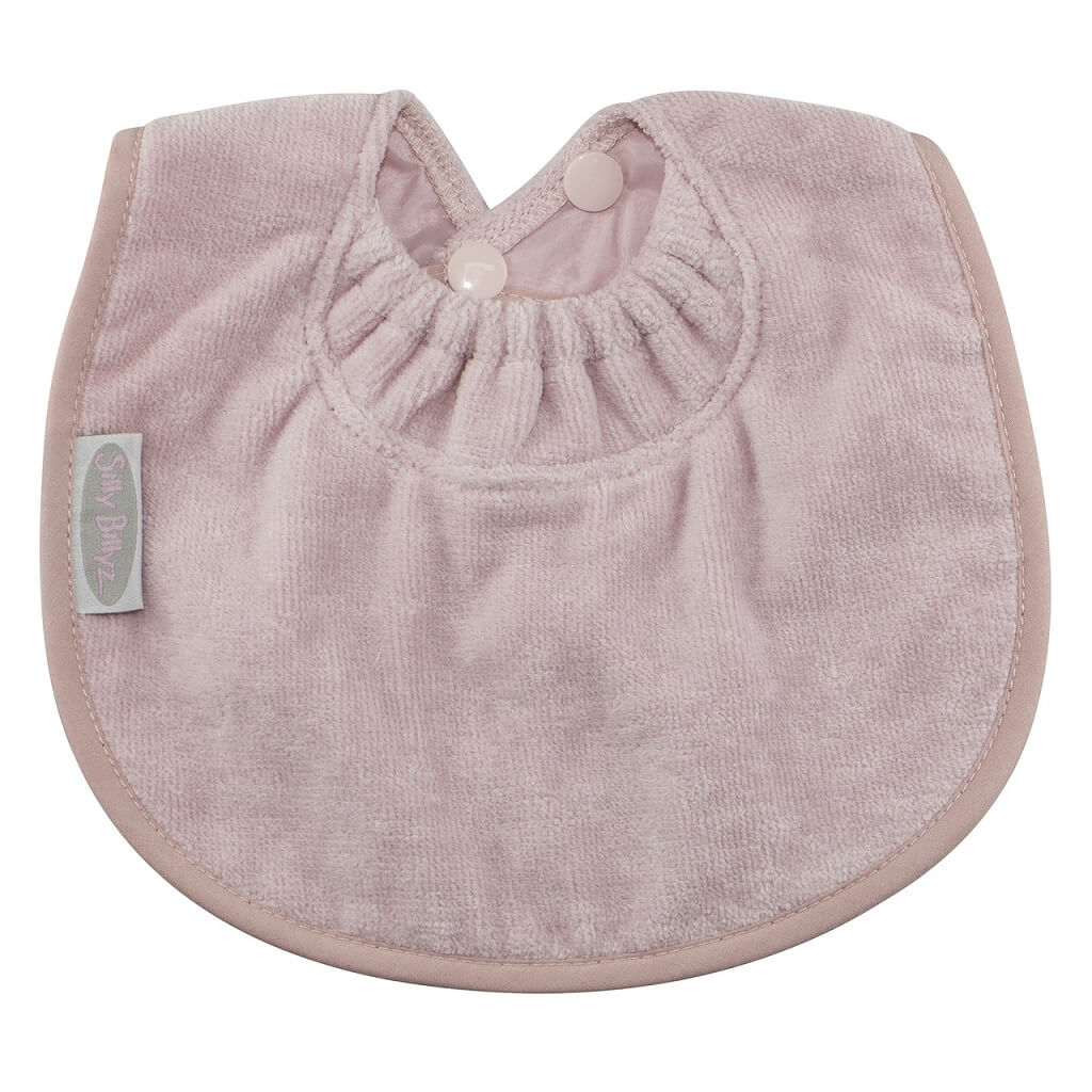 Silly Billyz Biblets are sized just right to be baby’s first bib. The absorbent towelling fabric will keep baby clean and dry, plus the triple snap closure means the Biblet grows with your baby.