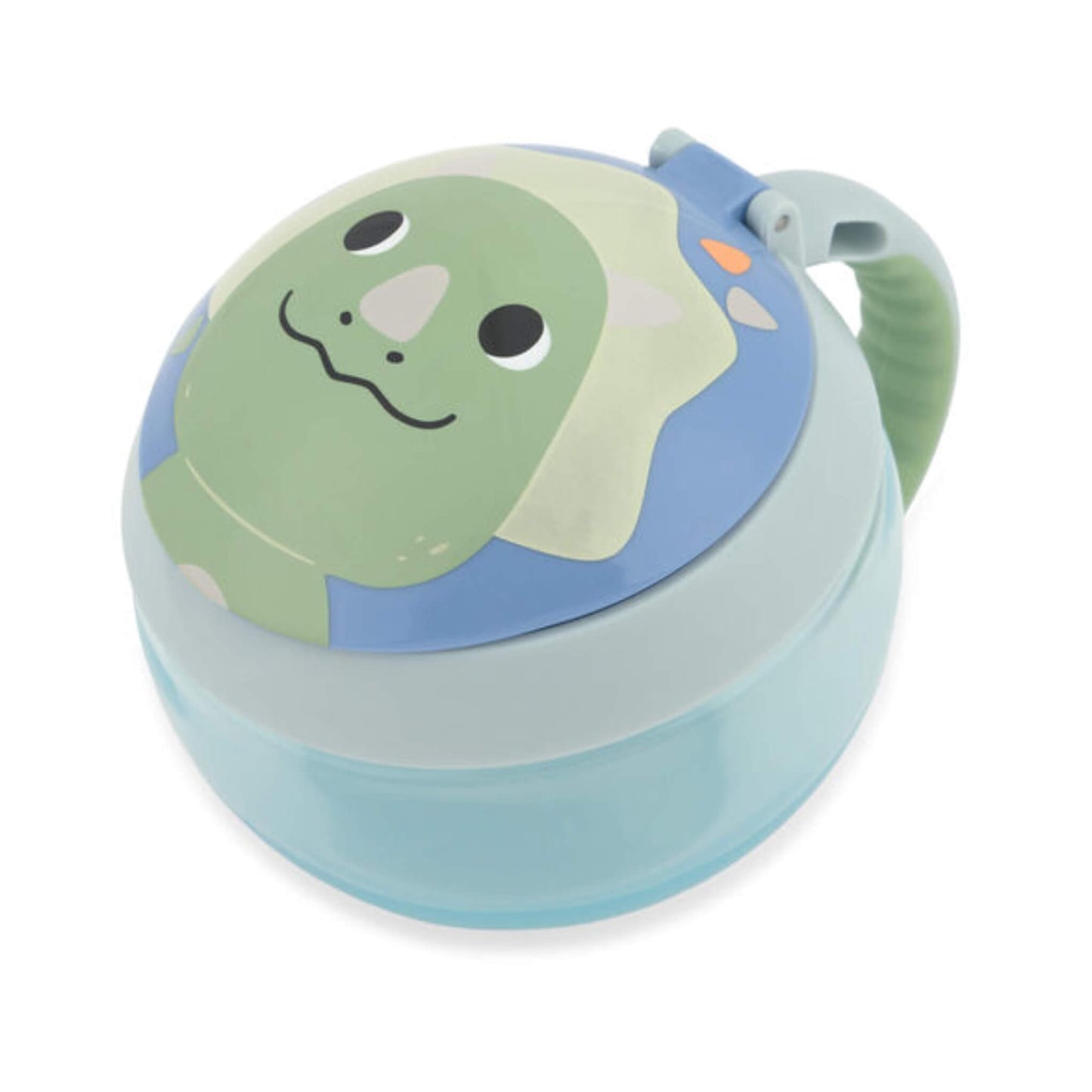 Skip Hop Besties Squad Snack Cup Dino with flip-top lid and easy-grip handle.