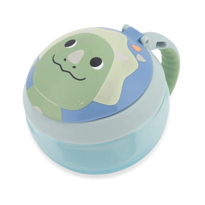 Skip Hop Besties Squad Snack Cup Dino with flip-top lid and easy-grip handle.