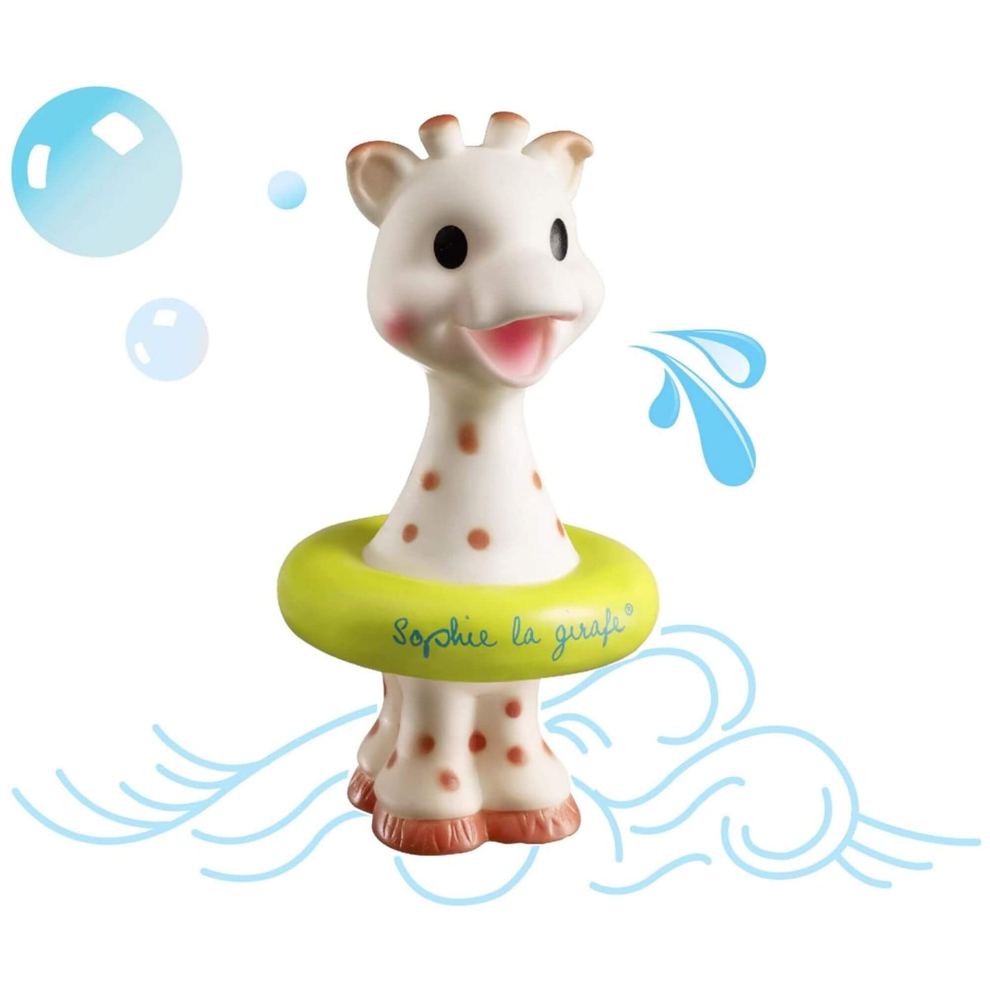 Bath toy with a floating ring, perfect for interactive water play and encouraging sensory exploration during bath time.